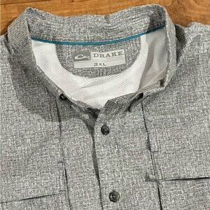 Drake Men's Casual Fishing Breathable Button Down Shirt
